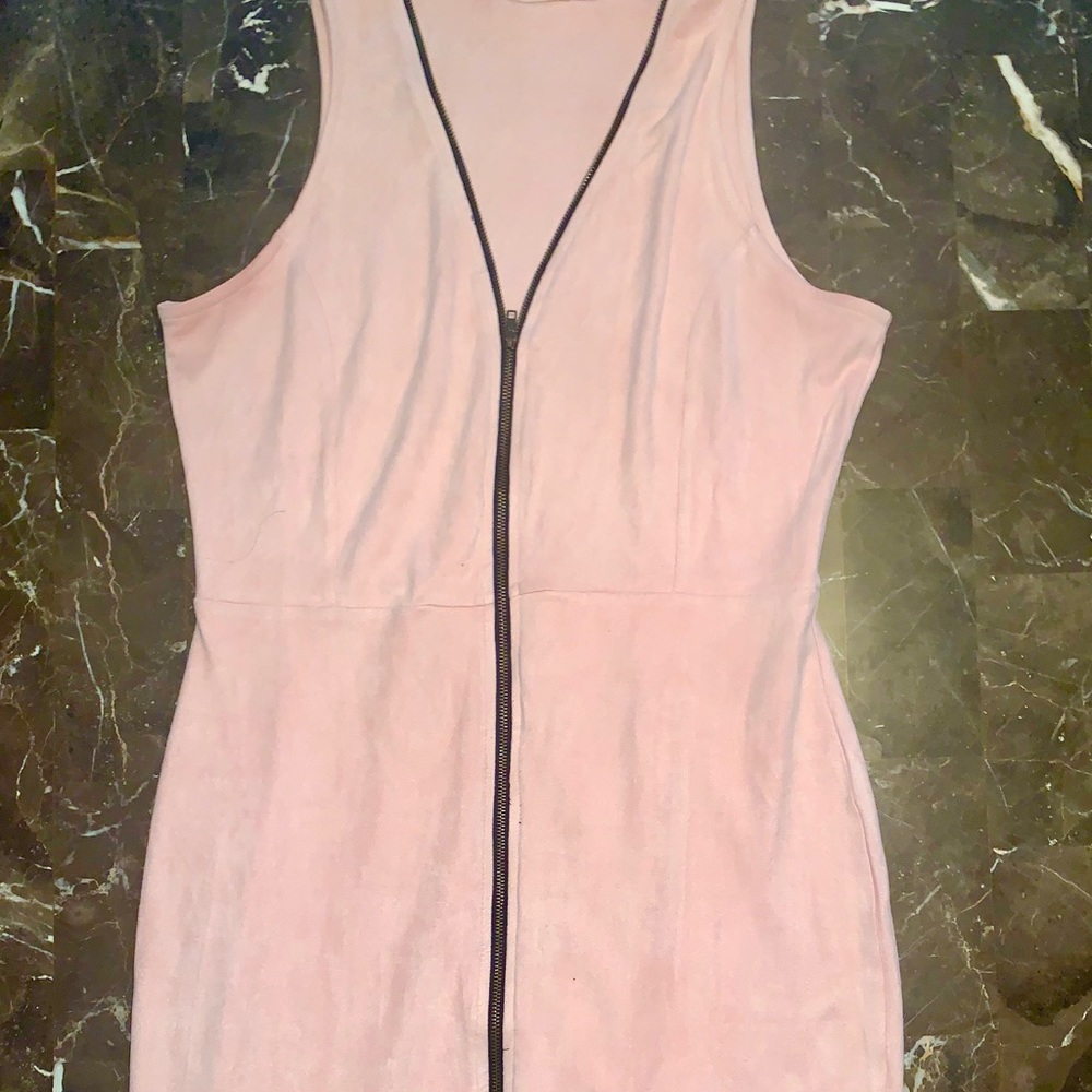 Pink velvet dress